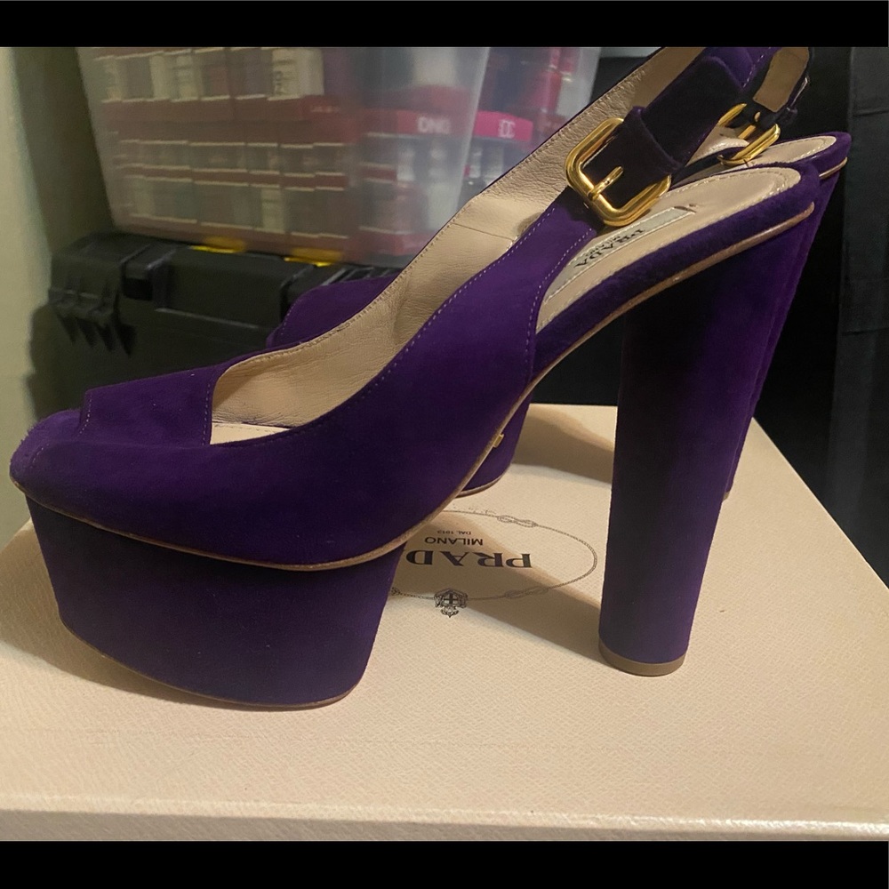 Prada Platform Sling Back